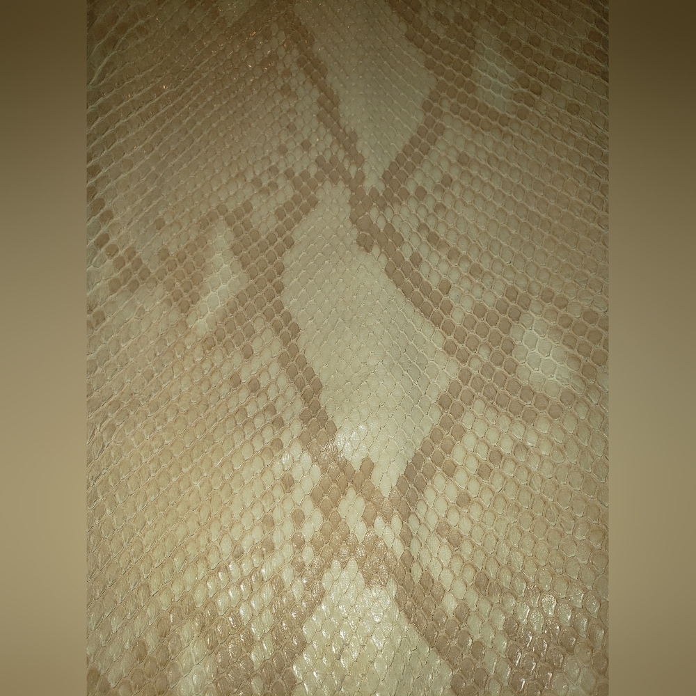 Ralph Lauren Black label natural tan cream 100% python snakeskin skirt 10 - Picture 3 of 13